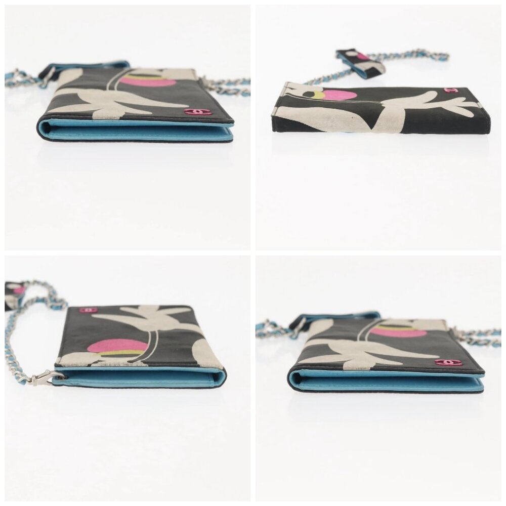 CHANEL Chain Compact Wallet Satin Black CC Auth 143013 - Picture 16 of 16